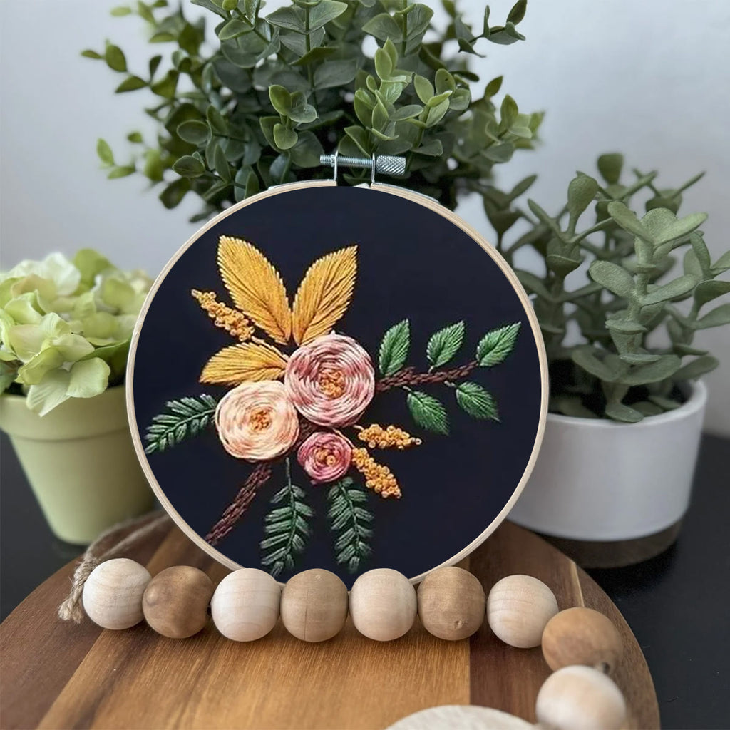 Rubbyoo Embroidery Kit- Flowers And Branches  | Diy Craft Kits,Hand Stitch,For Craft Lover - image 2