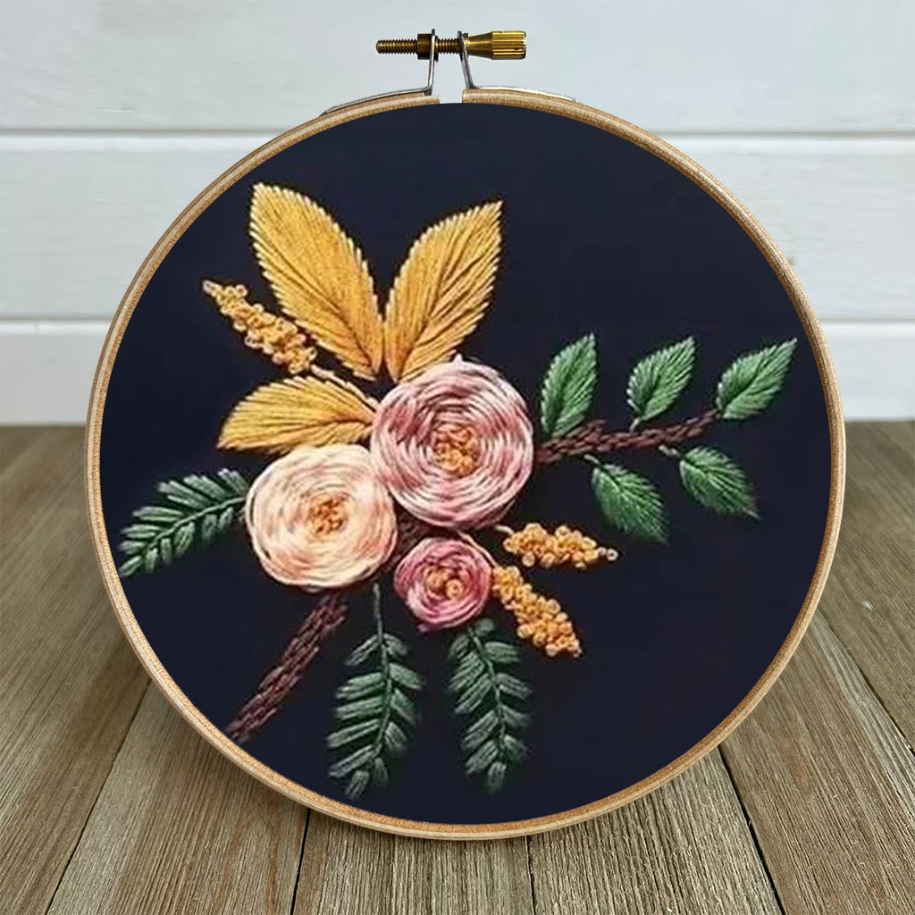 Rubbyoo Embroidery Kit- Flowers And Branches  | Diy Craft Kits,Hand Stitch,For Craft Lover - image 4