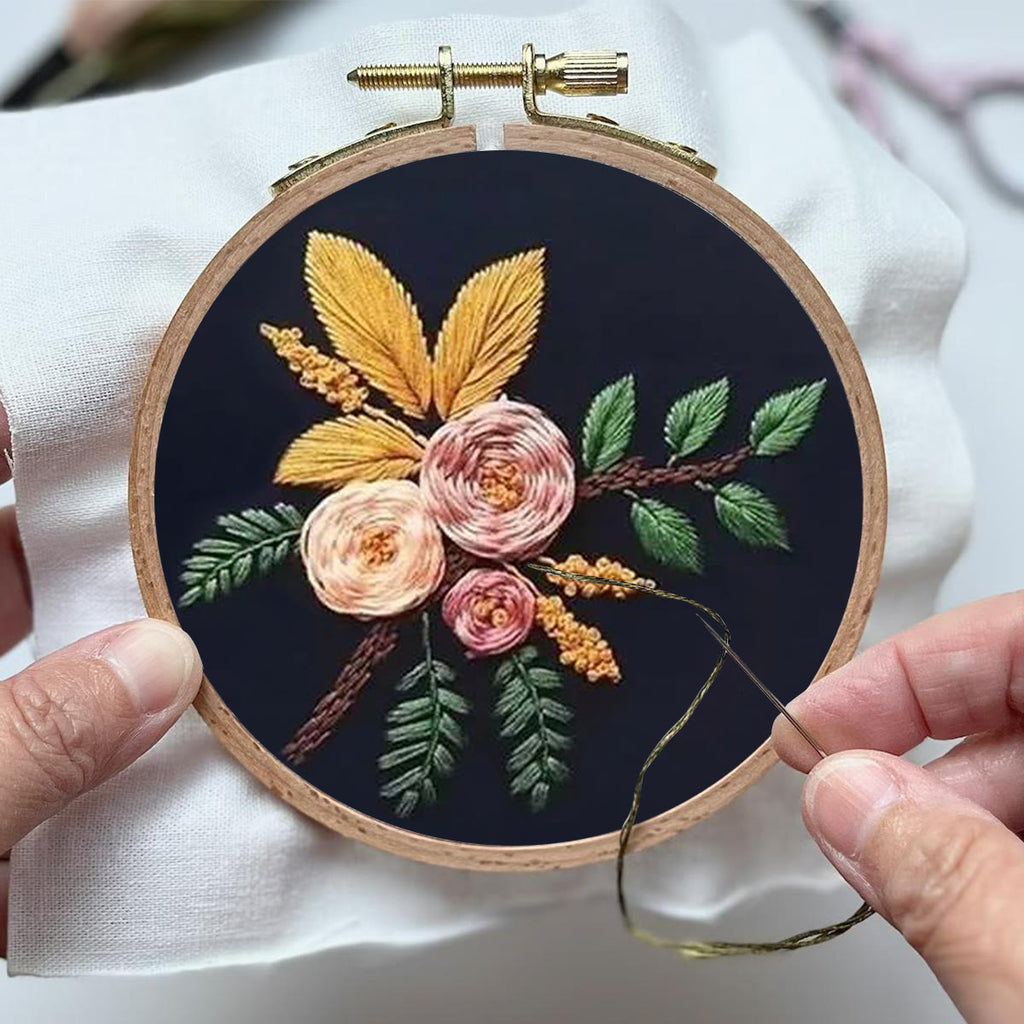 Rubbyoo Embroidery Kit- Flowers And Branches  | Diy Craft Kits,Hand Stitch,For Craft Lover - image 3