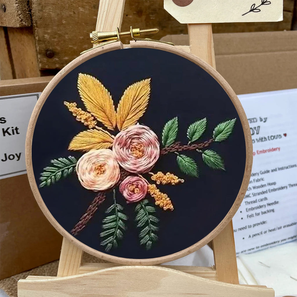 Rubbyoo Embroidery Kit- Flowers And Branches  | Diy Craft Kits,Hand Stitch,For Craft Lover - image 5