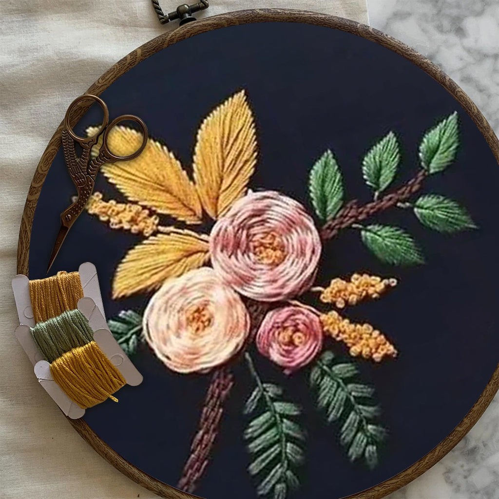 Rubbyoo Embroidery Kit- Flowers And Branches  | Diy Craft Kits,Hand Stitch,For Craft Lover - image 6