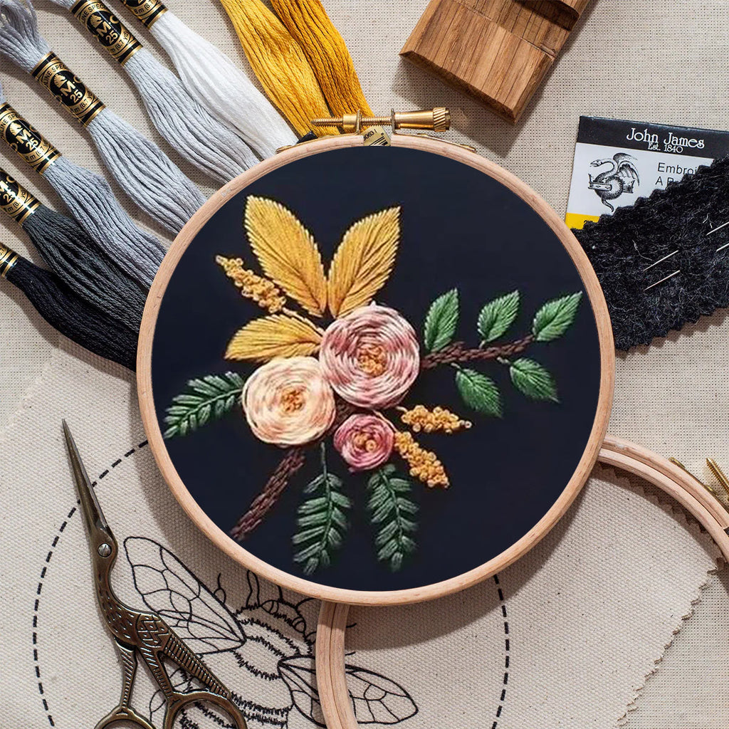 Rubbyoo Embroidery Kit- Flowers And Branches  | Diy Craft Kits,Hand Stitch,For Craft Lover - image 8