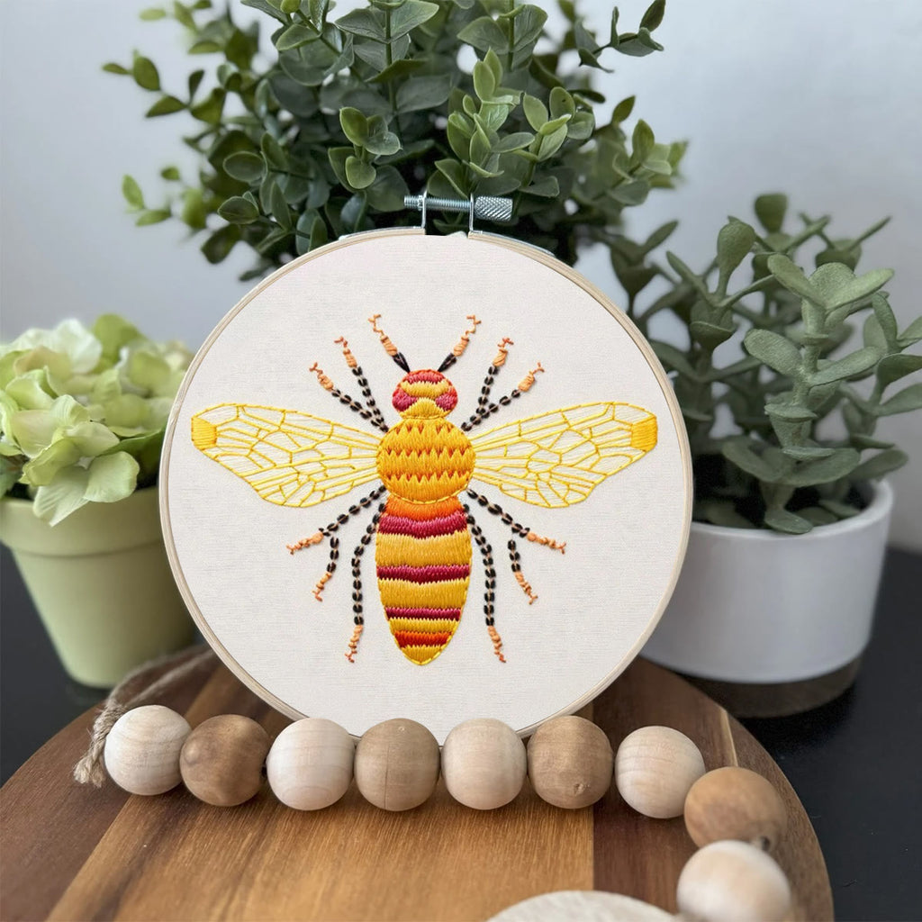 Rubbyoo Embroidery Kit- Yellow Bee | Diy Craft Kits  For Beginners - image 2