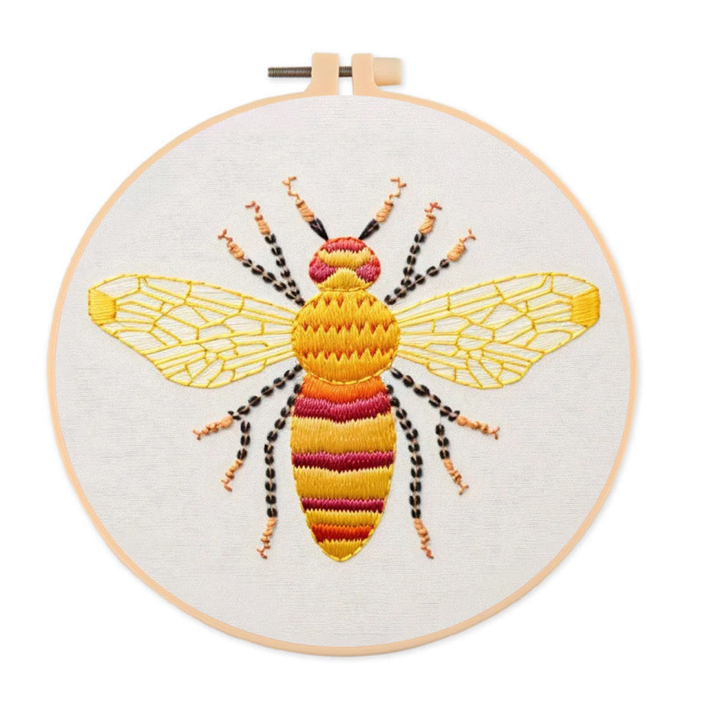Rubbyoo Embroidery Kit- Yellow Bee | Diy Craft Kits  For Beginners - image 0