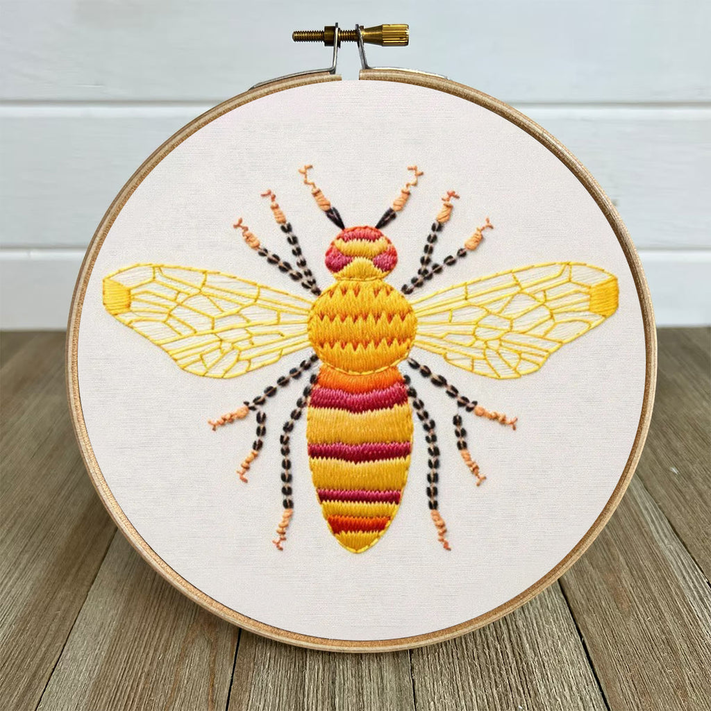 Rubbyoo Embroidery Kit- Yellow Bee | Diy Craft Kits  For Beginners - image 4