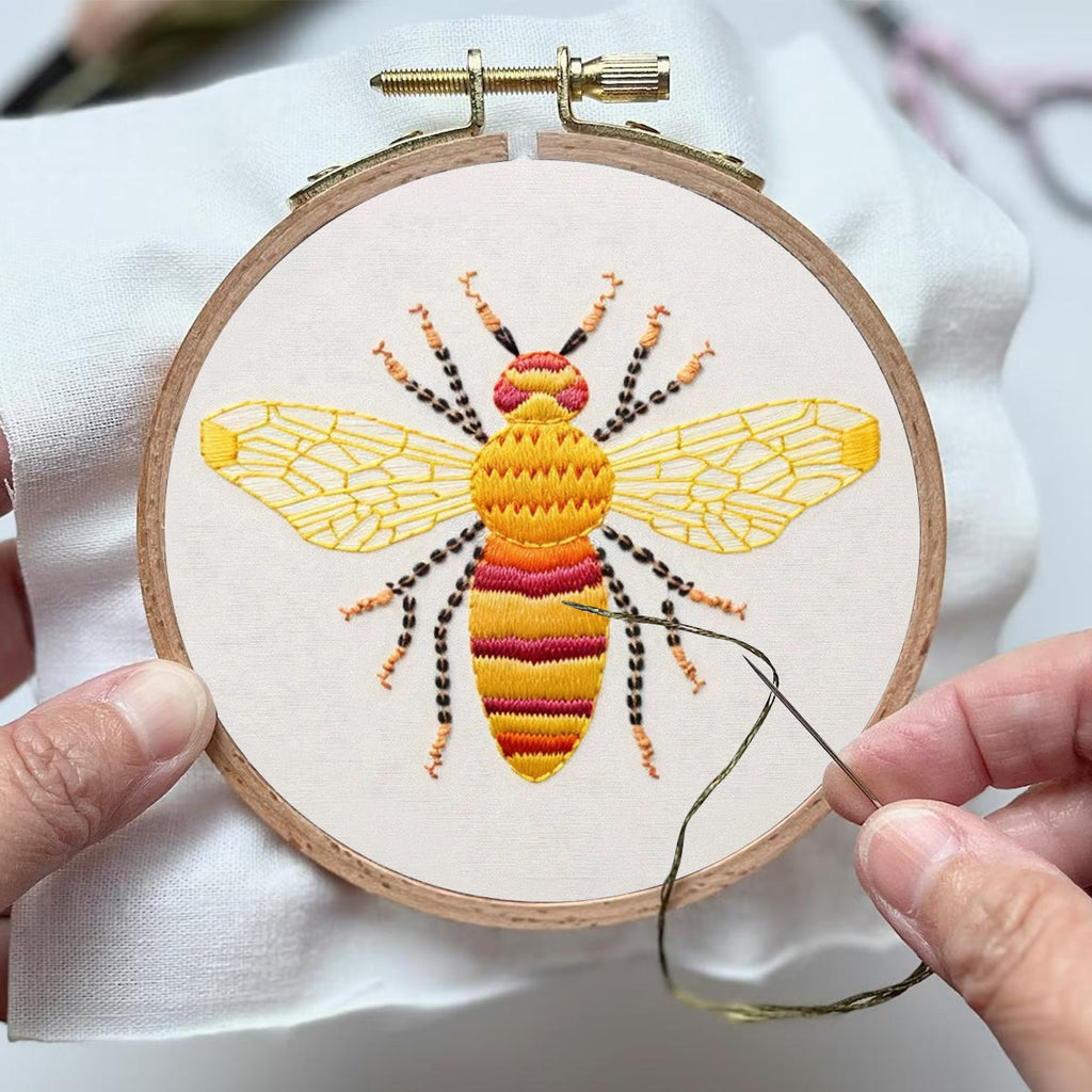Rubbyoo Embroidery Kit- Yellow Bee | Diy Craft Kits  For Beginners - image 3
