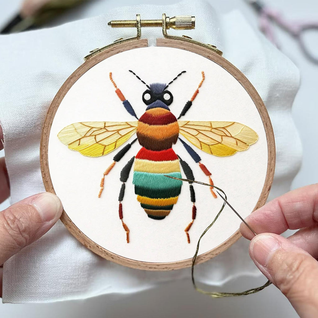 Rubbyoo Embroidery Kit- Colorful Bee | Diy Craft Kits  For Beginners - image 2