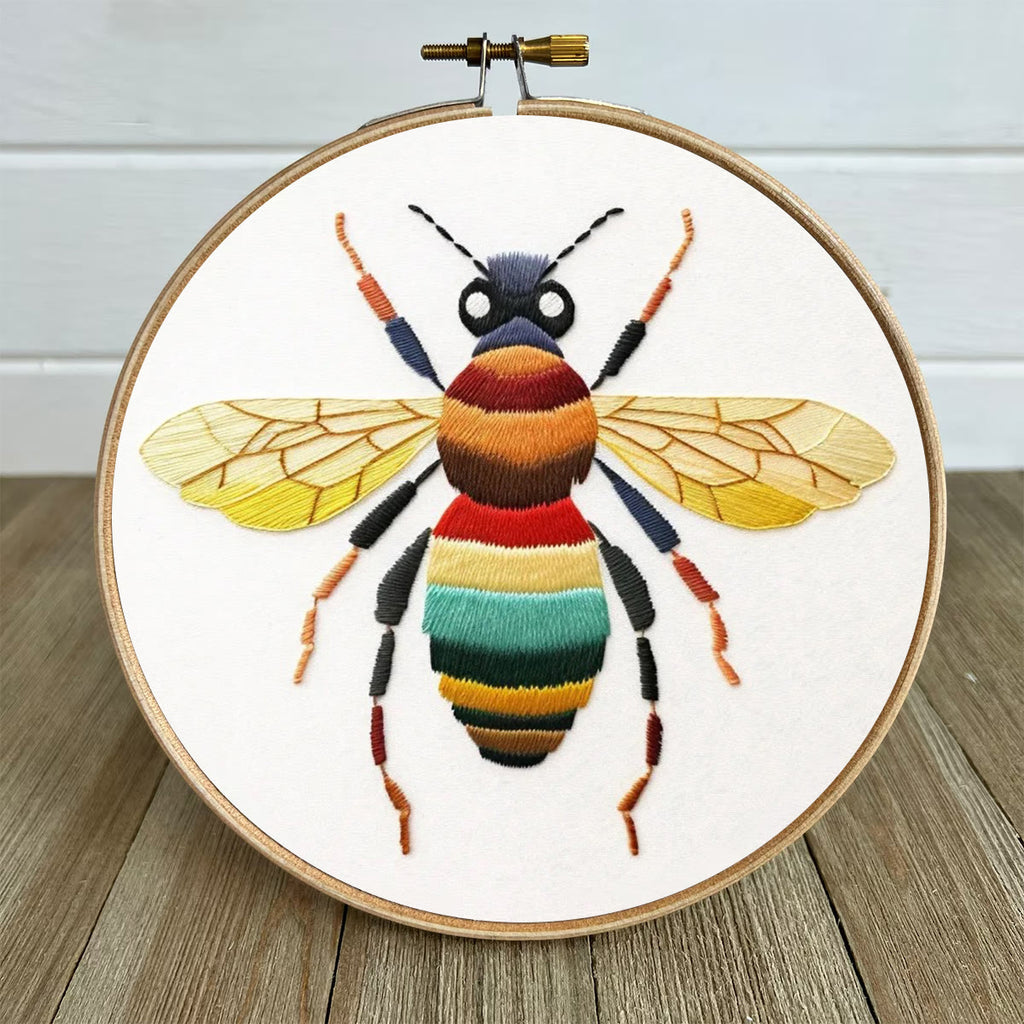 Rubbyoo Embroidery Kit- Colorful Bee | Diy Craft Kits  For Beginners - image 4