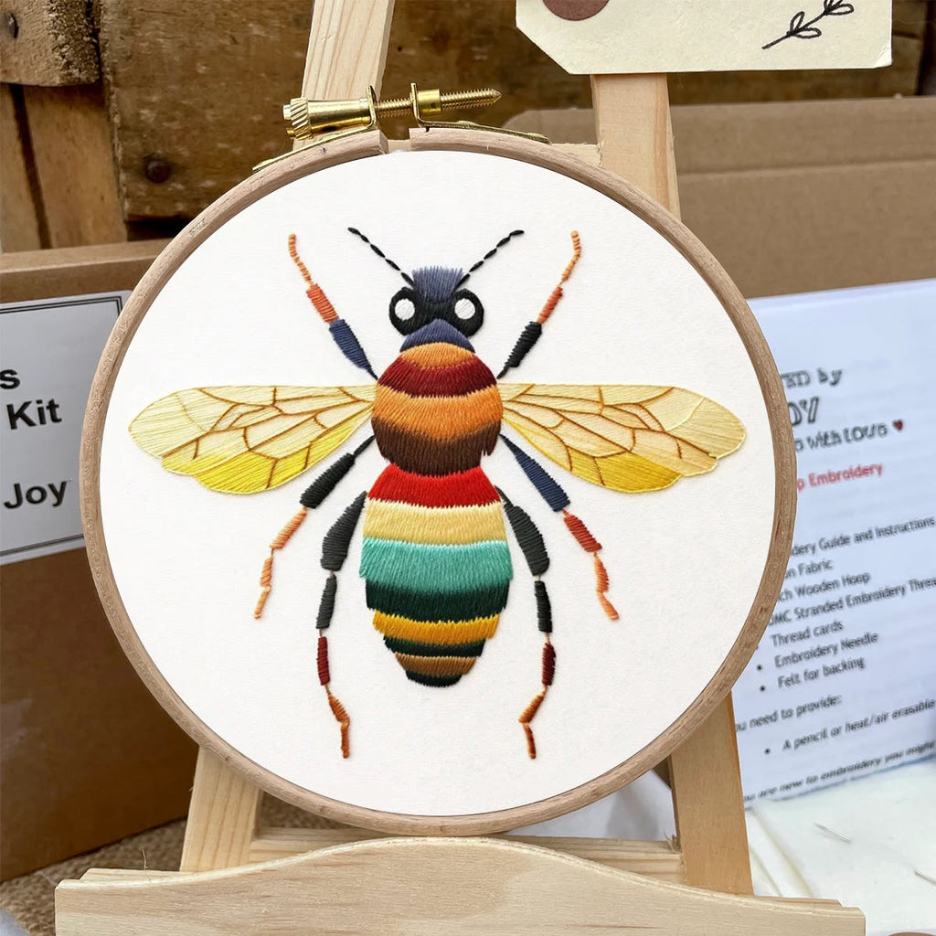 Rubbyoo Embroidery Kit- Colorful Bee | Diy Craft Kits  For Beginners - image 5