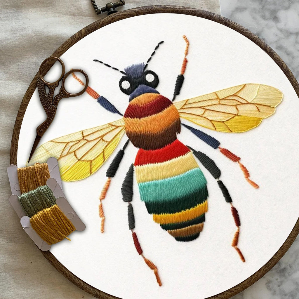 Rubbyoo Embroidery Kit- Colorful Bee | Diy Craft Kits  For Beginners - image 6
