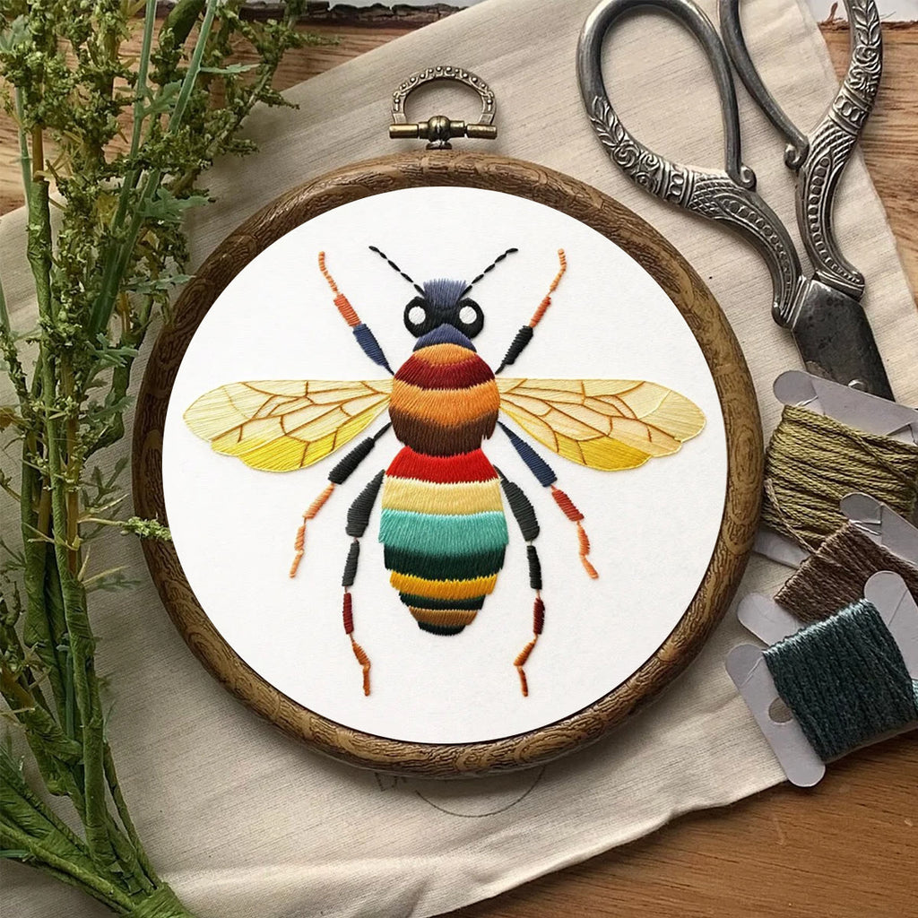Rubbyoo Embroidery Kit- Colorful Bee | Diy Craft Kits  For Beginners - image 7