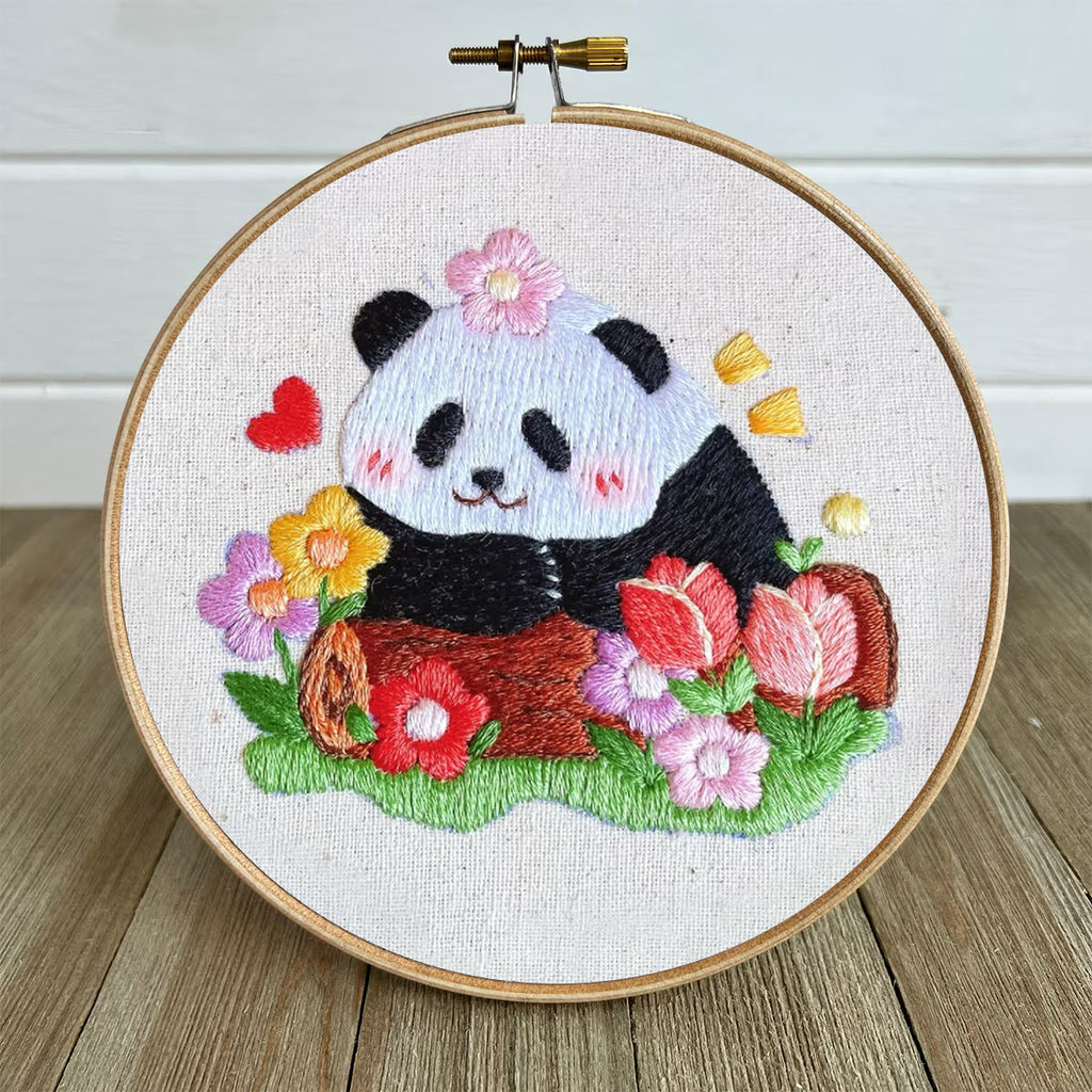 Rubbyoo Embroidery Kit- Cute Panda | Diy Kit For Starter  Hand Stitch - image 4