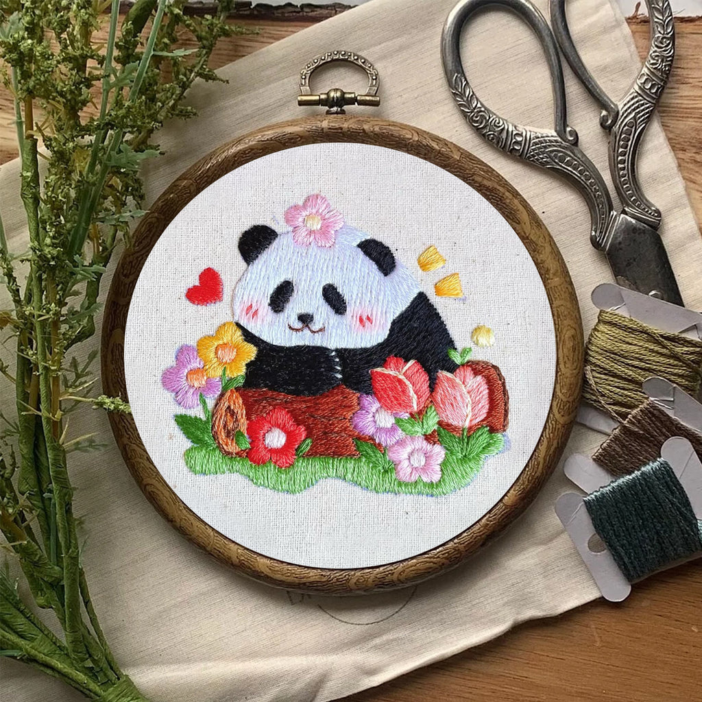 Rubbyoo Embroidery Kit- Cute Panda | Diy Kit For Starter  Hand Stitch - image 7