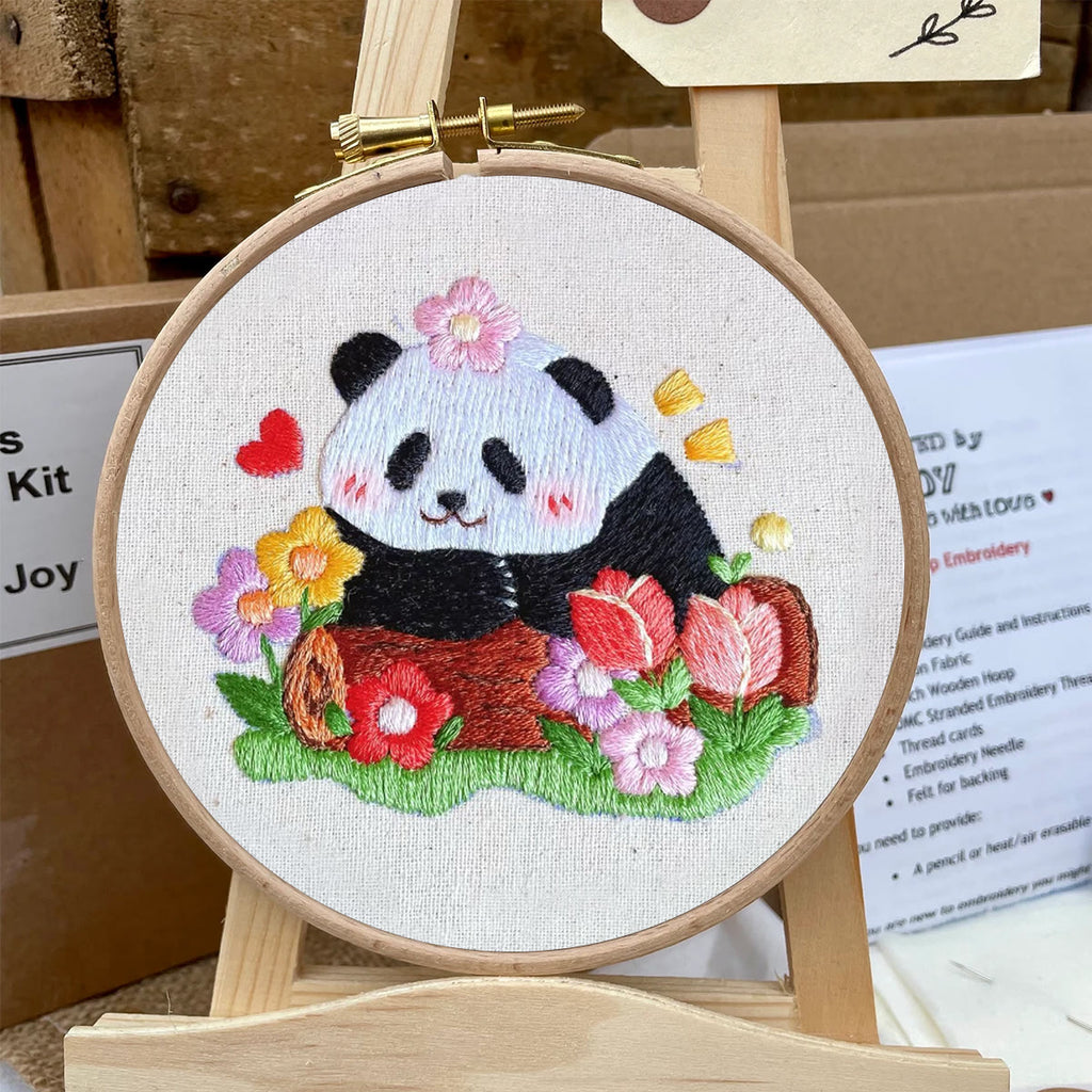 Rubbyoo Embroidery Kit- Cute Panda | Diy Kit For Starter  Hand Stitch - image 5