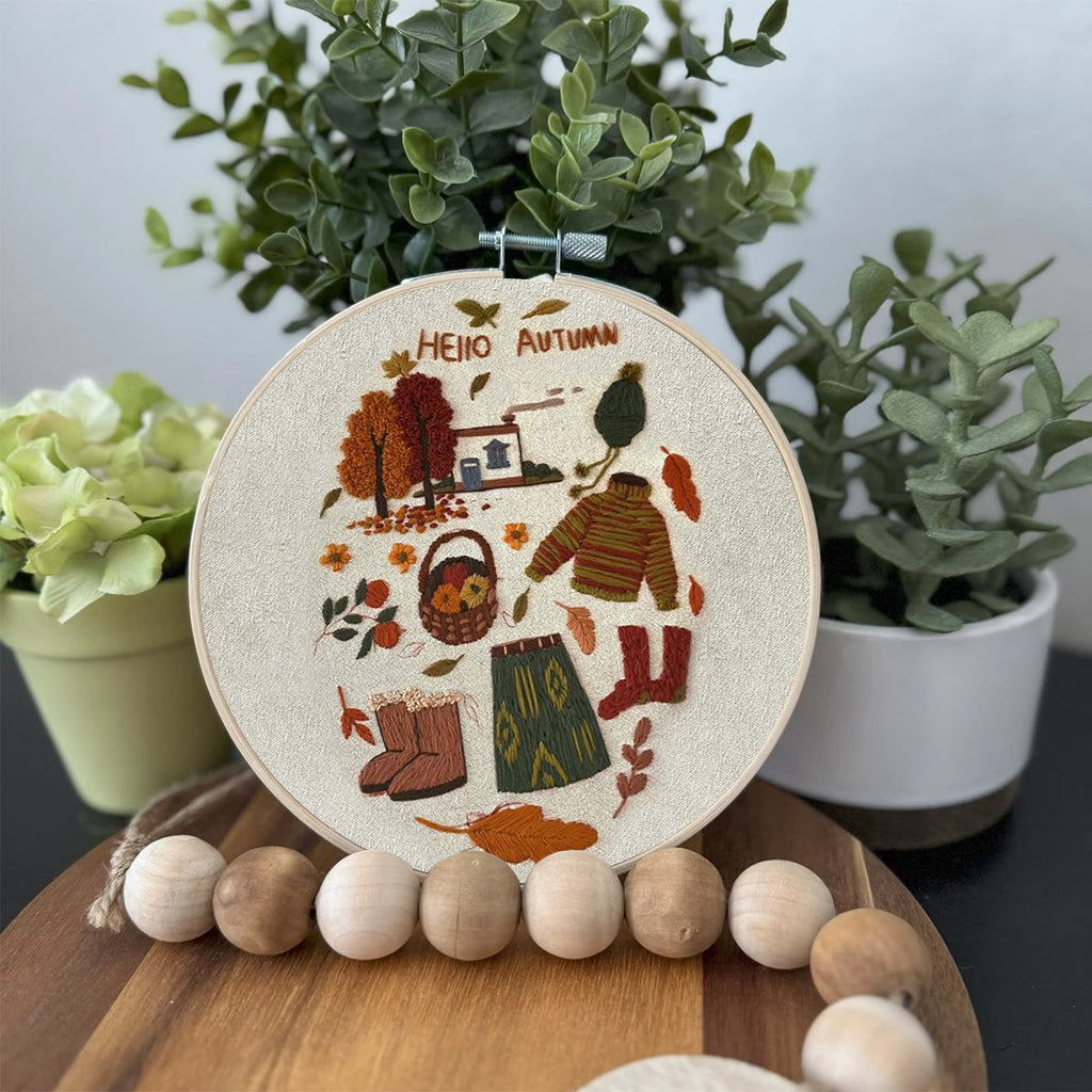 Rubbyoo Embroidery Kit- Hello Autumn | Diy Kit For Beginners  Cozy Crafts - image 2
