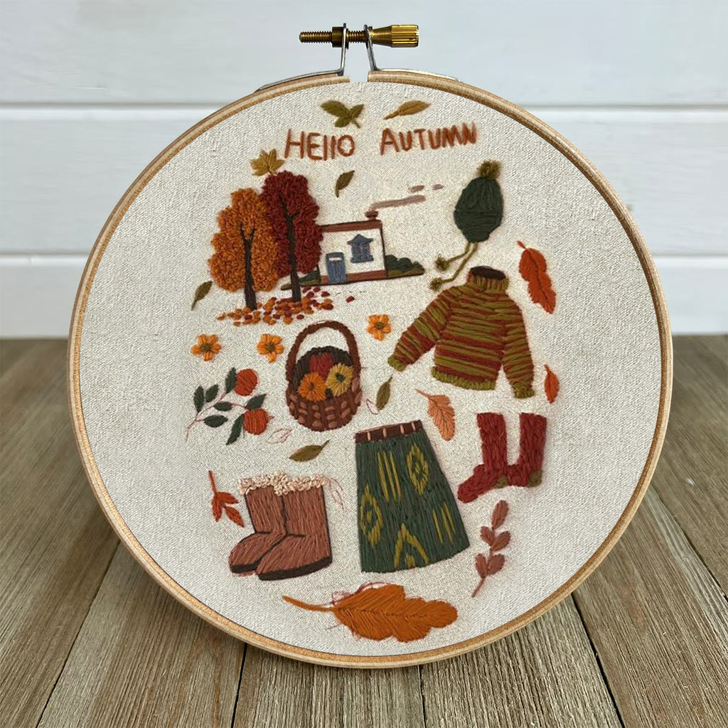 Rubbyoo Embroidery Kit- Hello Autumn | Diy Kit For Beginners  Cozy Crafts - image 4