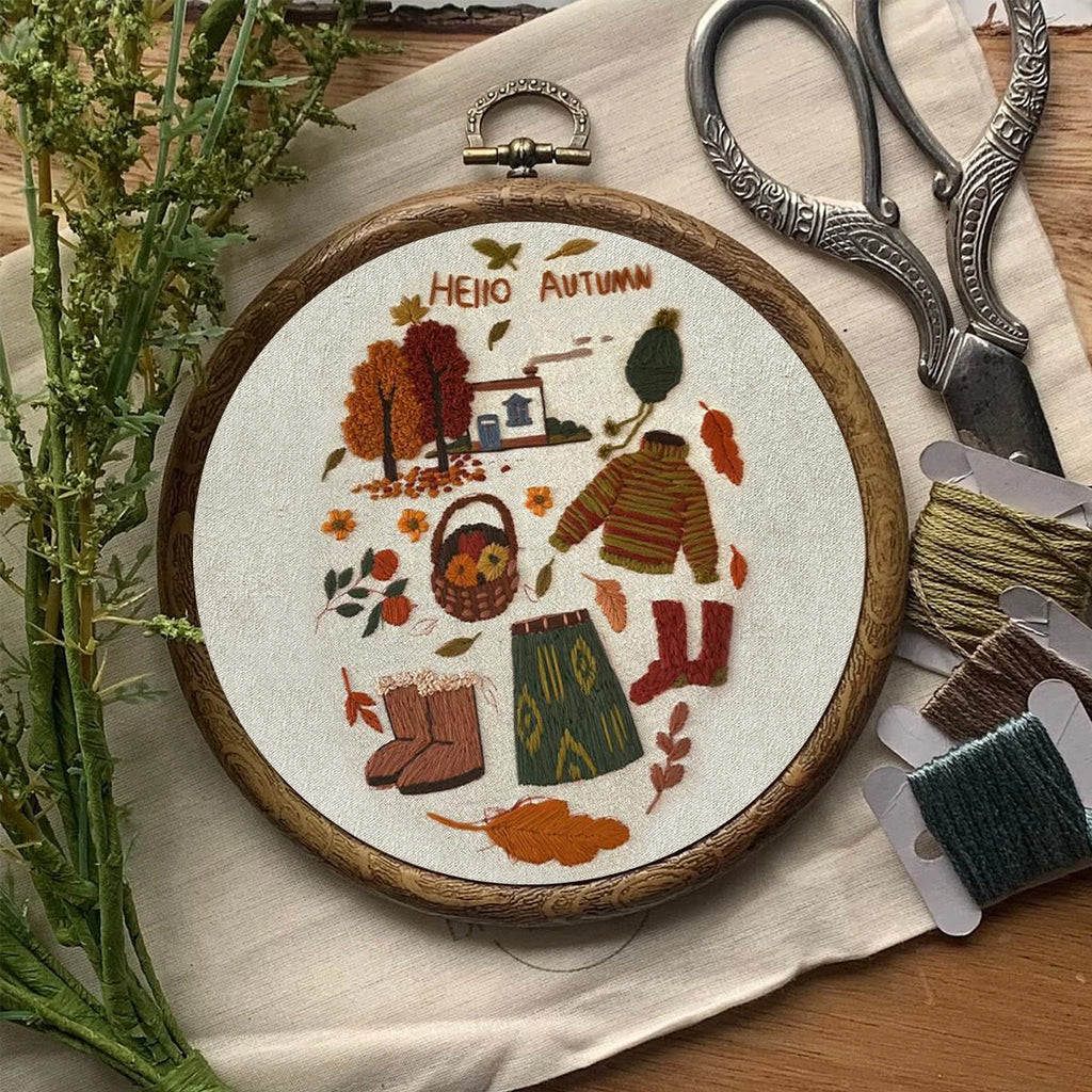 Rubbyoo Embroidery Kit- Hello Autumn | Diy Kit For Beginners  Cozy Crafts - image 7