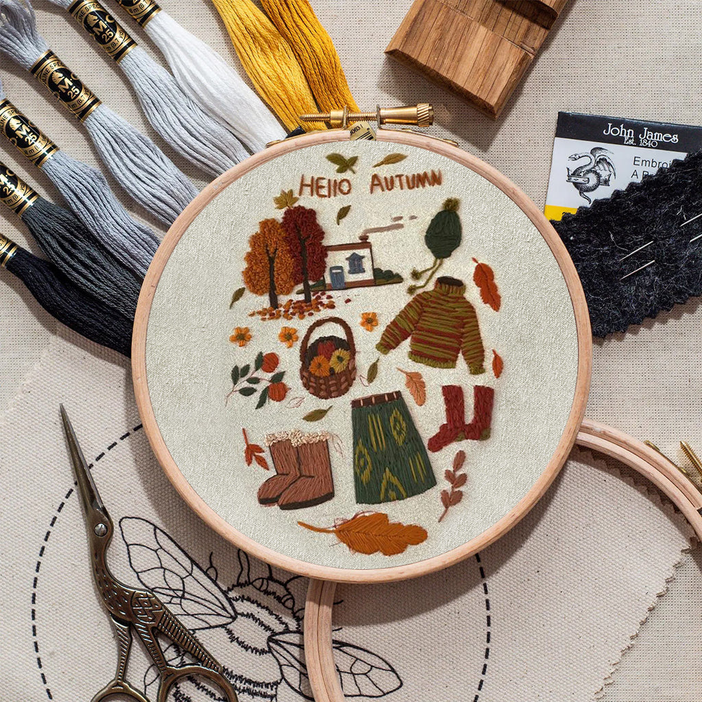 Rubbyoo Embroidery Kit- Hello Autumn | Diy Kit For Beginners  Cozy Crafts - image 8