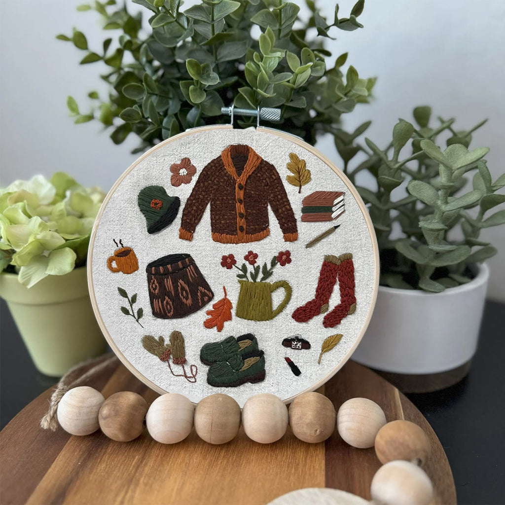 Rubbyoo Embroidery Kit- Autumn Sweaters| Diy Kit For Beginners  Cozy Crafts - image 2