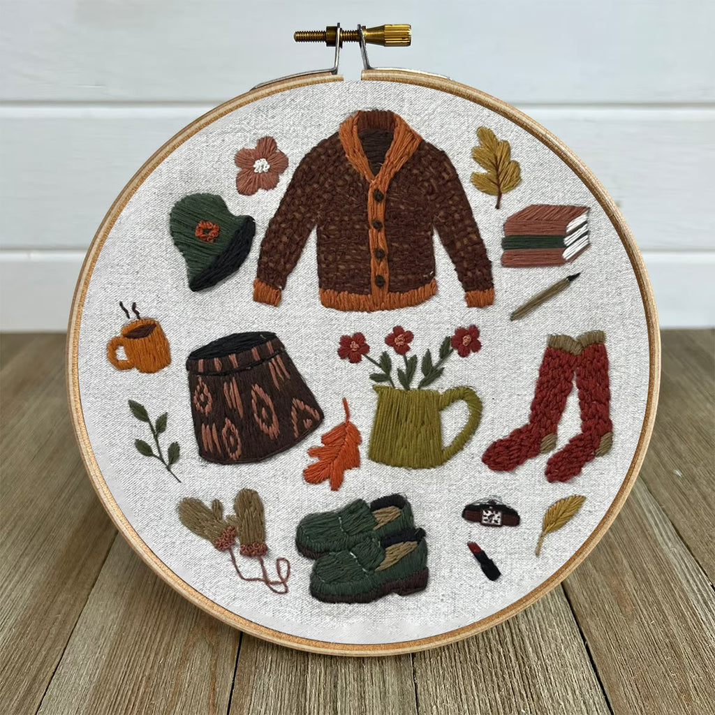 Rubbyoo Embroidery Kit- Autumn Sweaters| Diy Kit For Beginners  Cozy Crafts - image 4