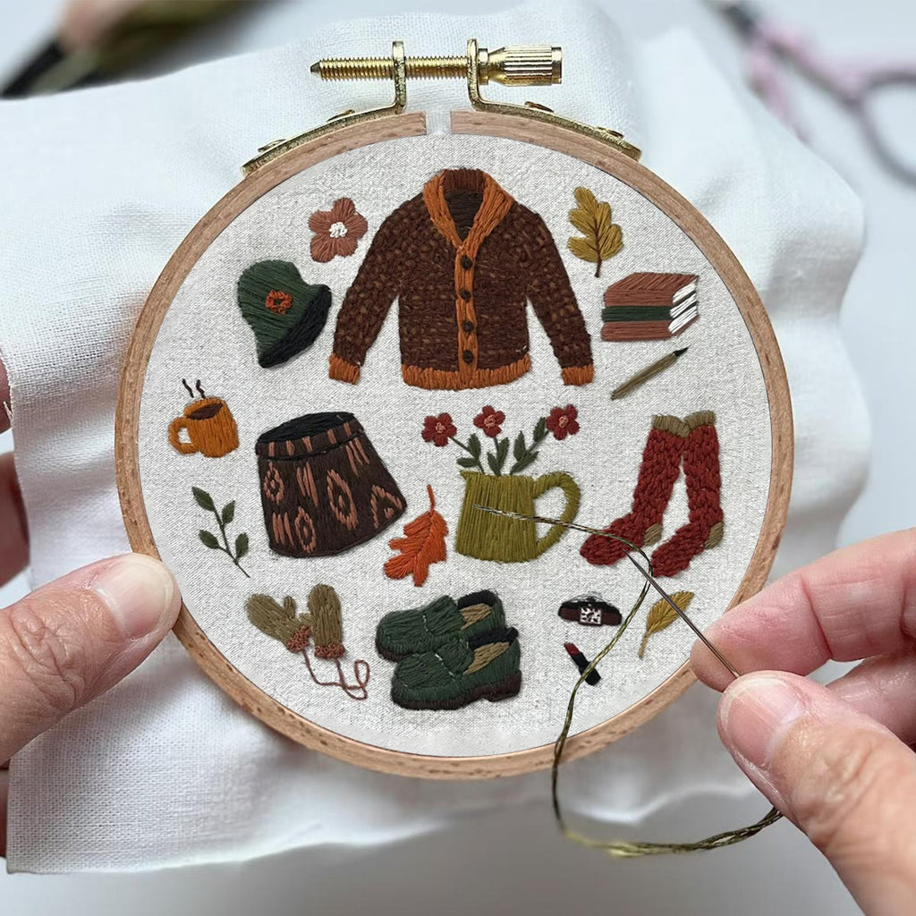 Rubbyoo Embroidery Kit- Autumn Sweaters| Diy Kit For Beginners  Cozy Crafts - image 3