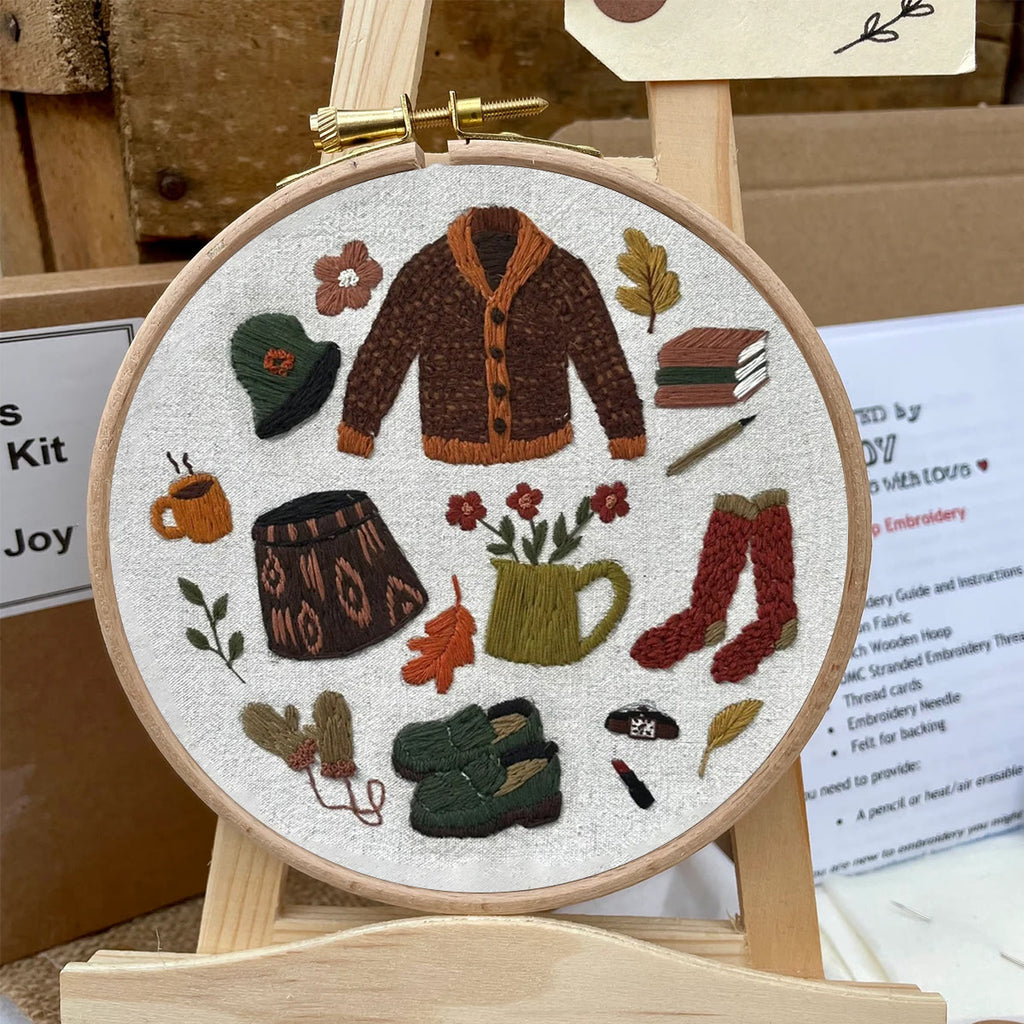 Rubbyoo Embroidery Kit- Autumn Sweaters| Diy Kit For Beginners  Cozy Crafts - image 5