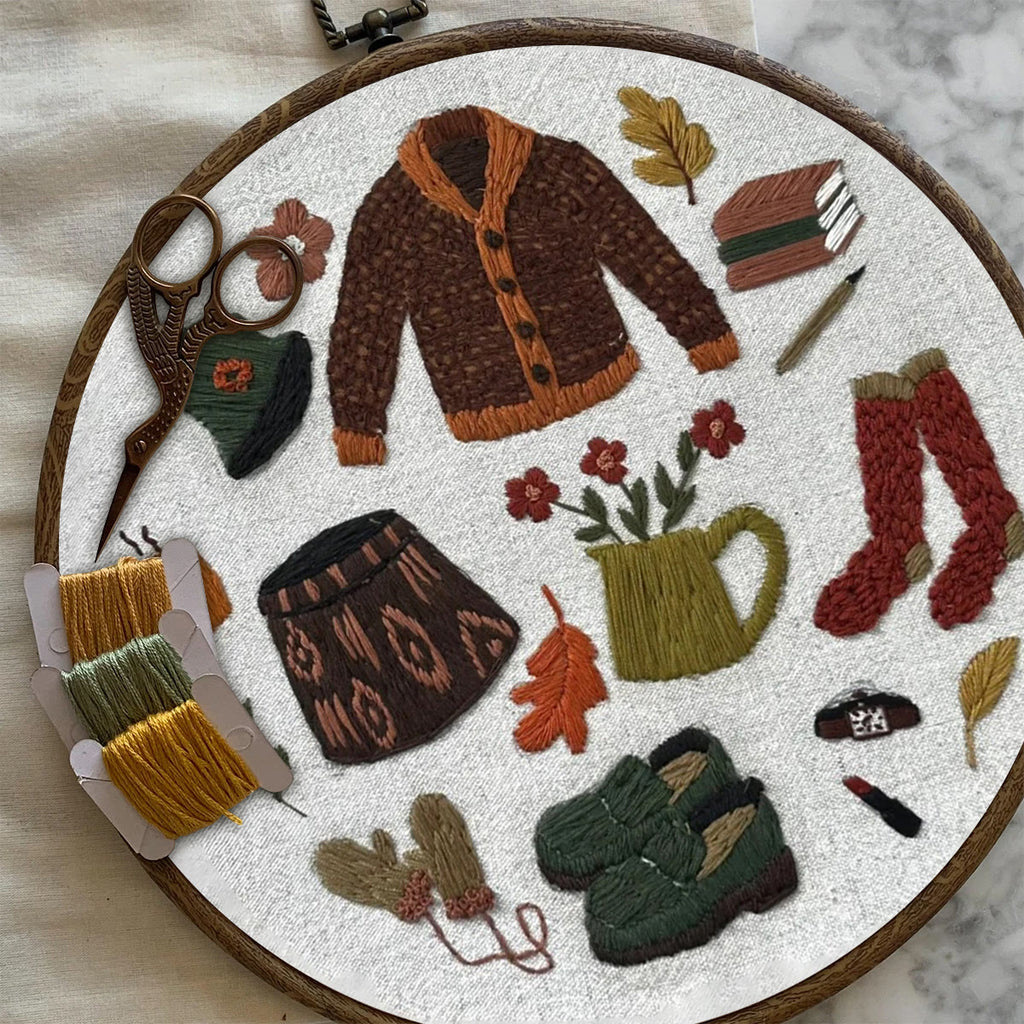 Rubbyoo Embroidery Kit- Autumn Sweaters| Diy Kit For Beginners  Cozy Crafts - image 6
