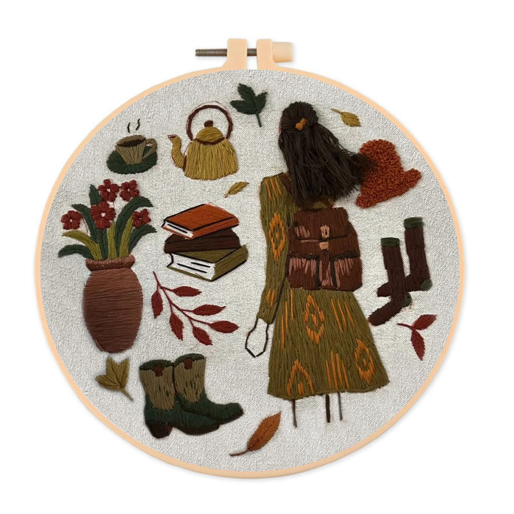 Rubbyoo Embroidery Kit- Autumn Vibes  3 | Diy Kit For Beginners  Cozy Crafts - image 0