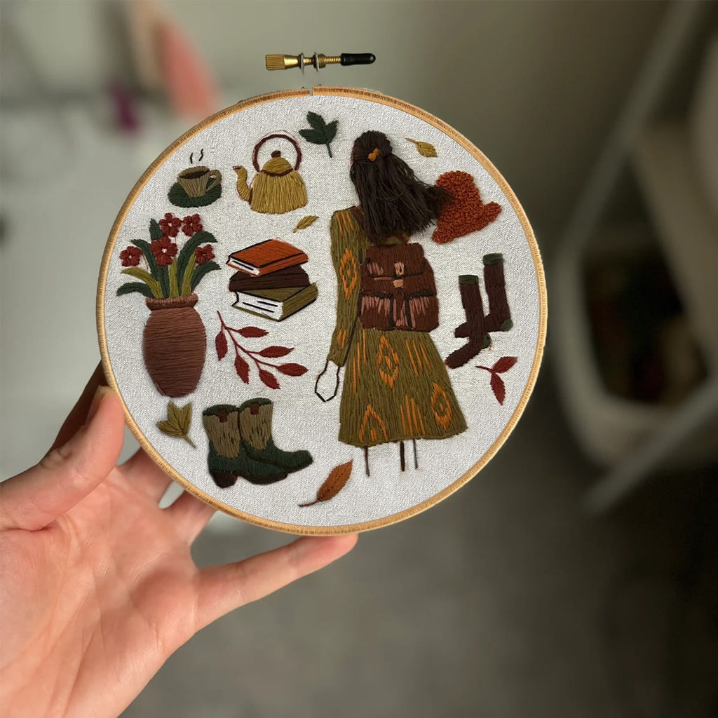 Rubbyoo Embroidery Kit- Autumn Vibes  3 | Diy Kit For Beginners  Cozy Crafts - image 1