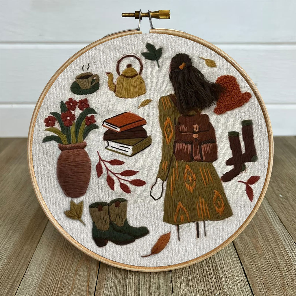 Rubbyoo Embroidery Kit- Autumn Vibes  3 | Diy Kit For Beginners  Cozy Crafts - image 4