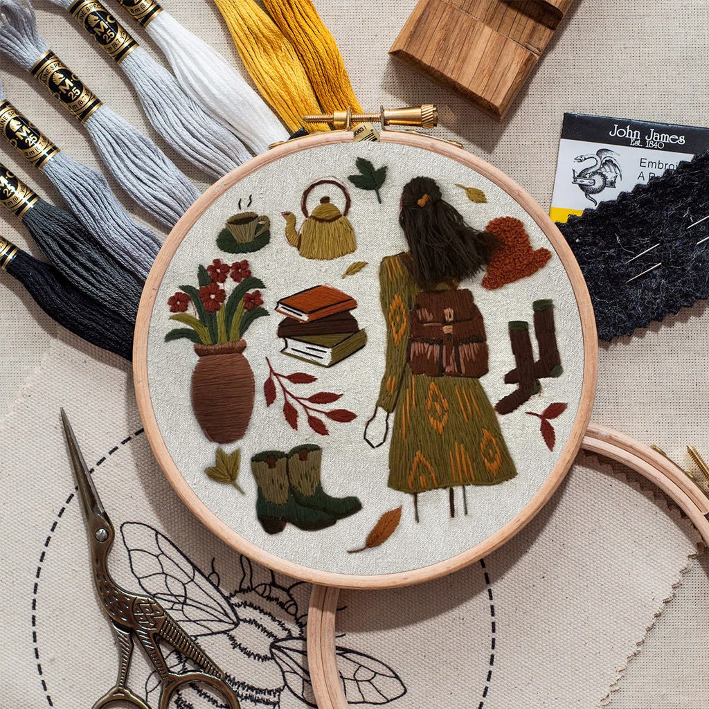 Rubbyoo Embroidery Kit- Autumn Vibes  3 | Diy Kit For Beginners  Cozy Crafts - image 8