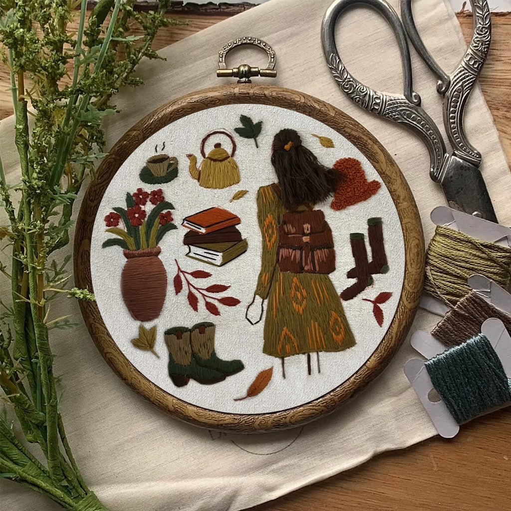 Rubbyoo Embroidery Kit- Autumn Vibes  3 | Diy Kit For Beginners  Cozy Crafts - image 7