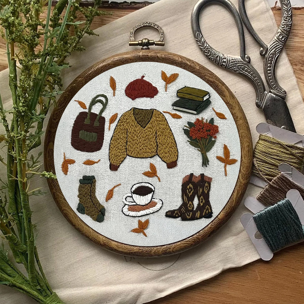 Rubbyoo Embroidery Kit- Autumn Sweatshirt| Diy Kit For Beginners  Cozy Crafts - image 7