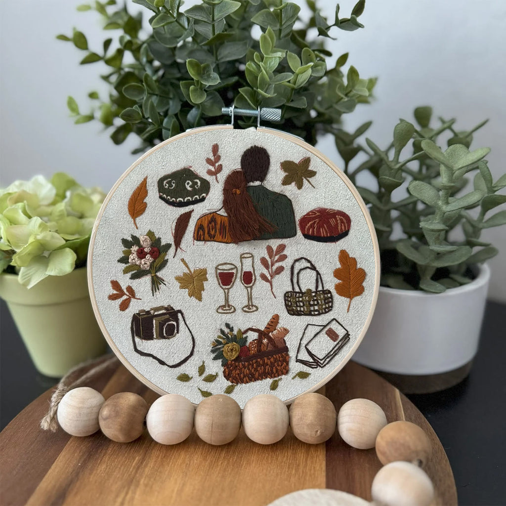 Rubbyoo Embroidery Kit- Autumn Vibes  2 | Diy Kit For Beginners  Cozy Crafts - image 2