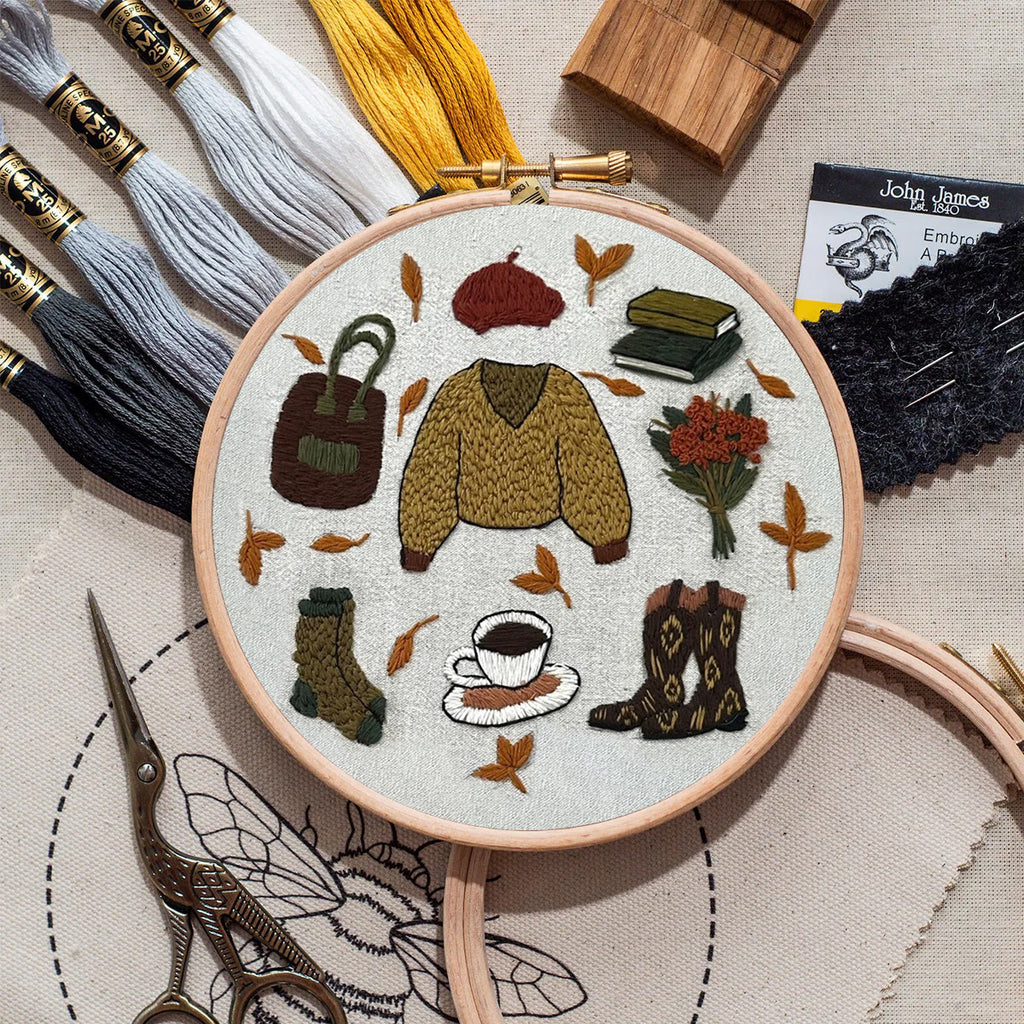 Rubbyoo Embroidery Kit- Autumn Sweatshirt| Diy Kit For Beginners  Cozy Crafts - image 8