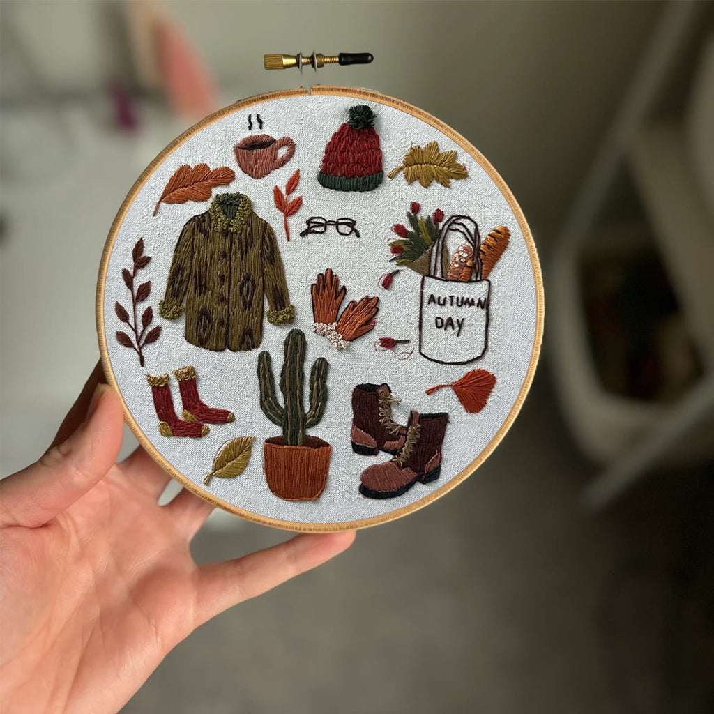 Rubbyoo Embroidery Kit- Autumn Coat | Diy Kit For Beginners  Cozy Crafts - image 1