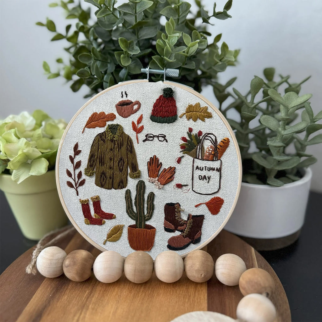 Rubbyoo Embroidery Kit- Autumn Coat | Diy Kit For Beginners  Cozy Crafts - image 2