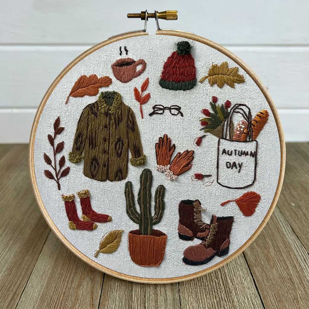 Rubbyoo Embroidery Kit- Autumn Coat | Diy Kit For Beginners  Cozy Crafts - image 4