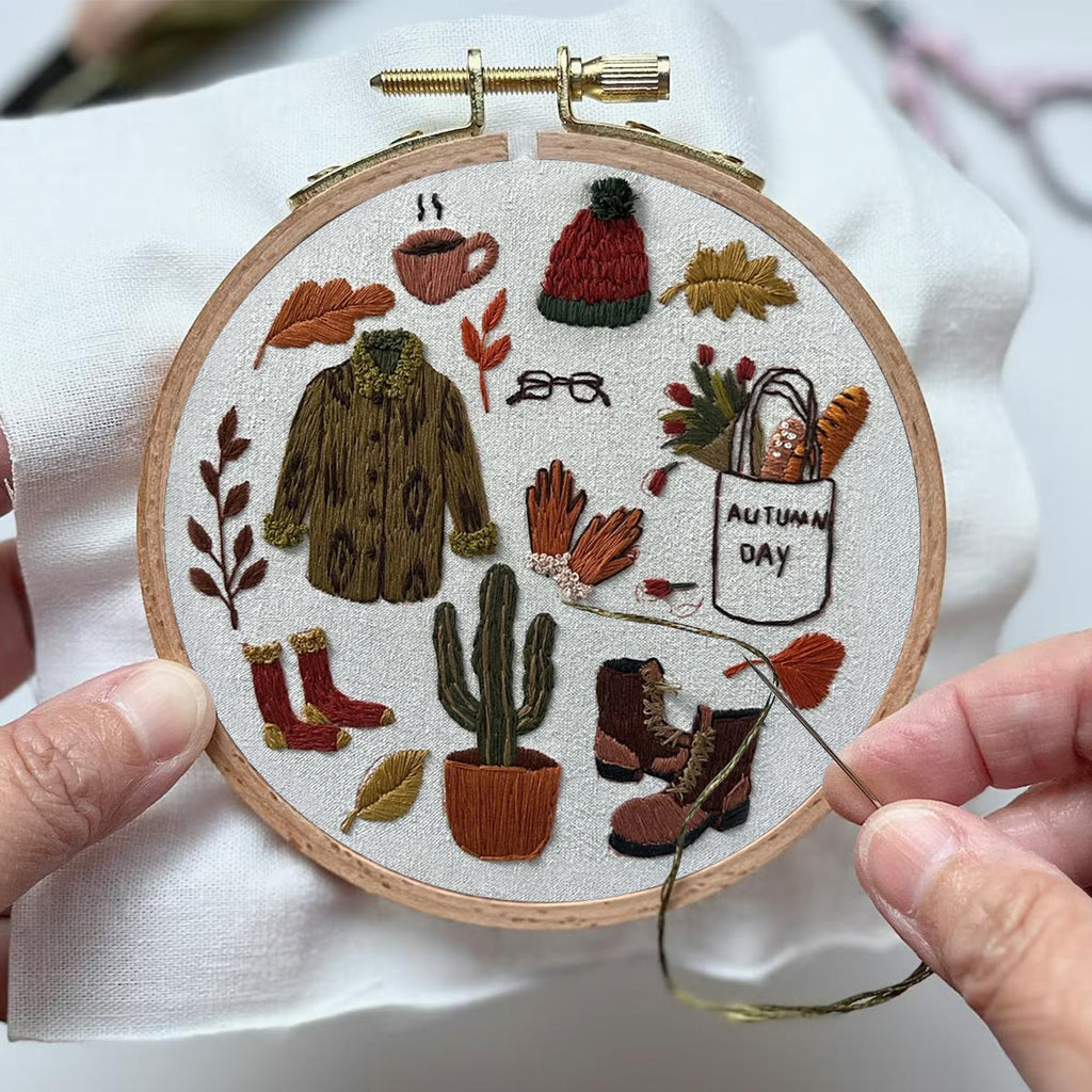 Rubbyoo Embroidery Kit- Autumn Coat | Diy Kit For Beginners  Cozy Crafts - image 3