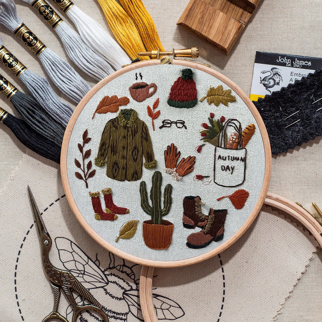 Rubbyoo Embroidery Kit- Autumn Coat | Diy Kit For Beginners  Cozy Crafts - image 8