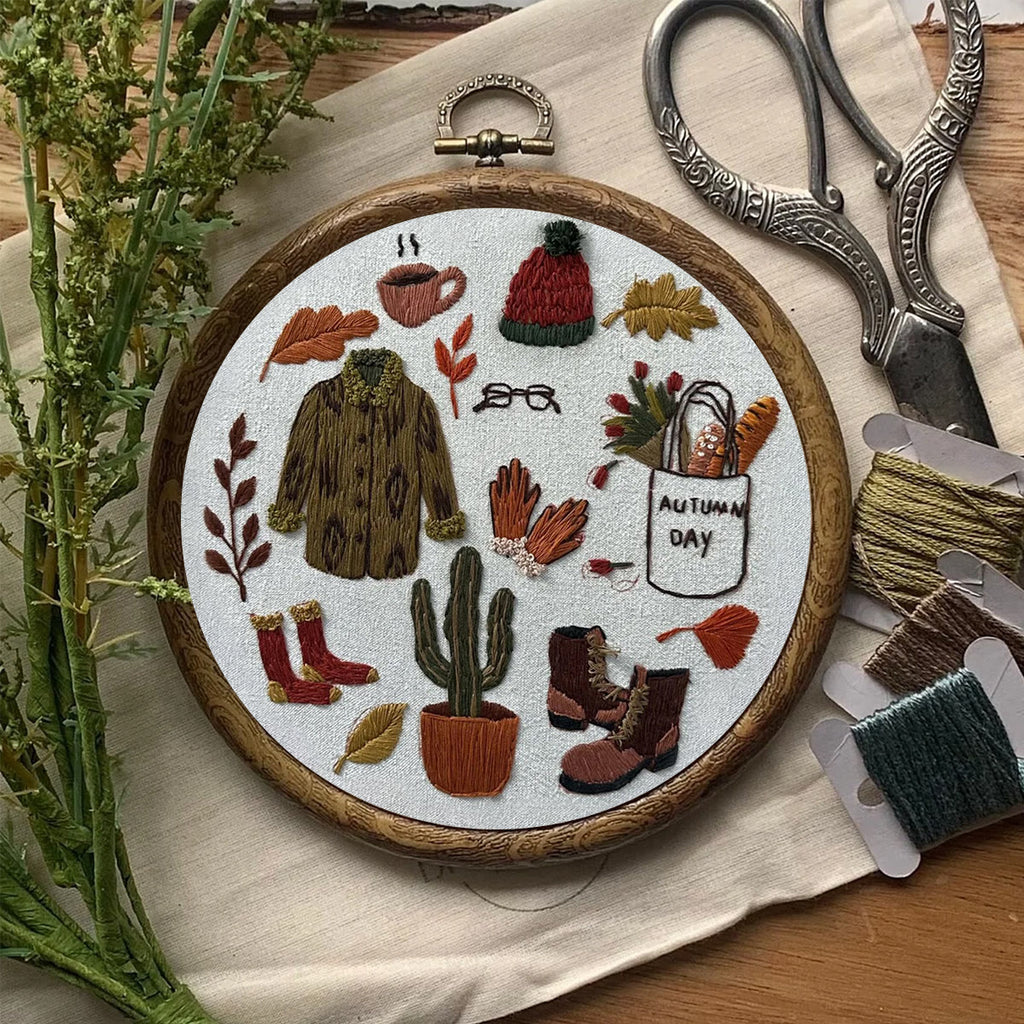 Rubbyoo Embroidery Kit- Autumn Coat | Diy Kit For Beginners  Cozy Crafts - image 7