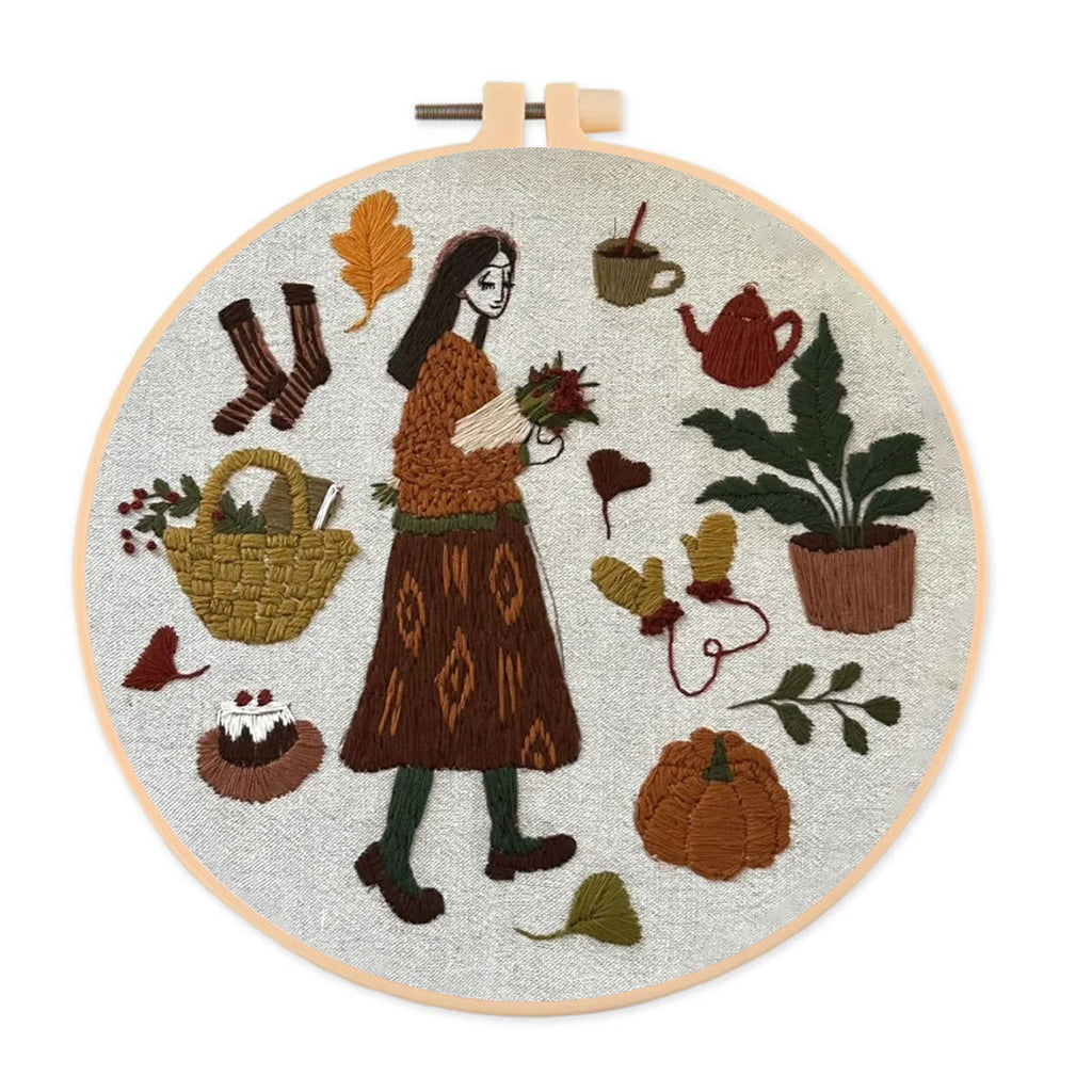Rubbyoo Embroidery Kit- Autumn Vibes | Diy Kit For Beginners  Cozy Crafts - image 0
