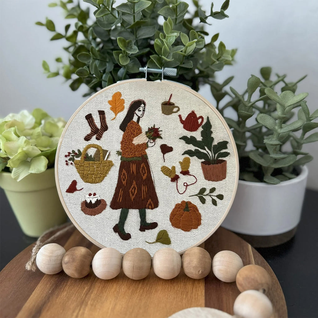 Rubbyoo Embroidery Kit- Autumn Vibes | Diy Kit For Beginners  Cozy Crafts - image 2