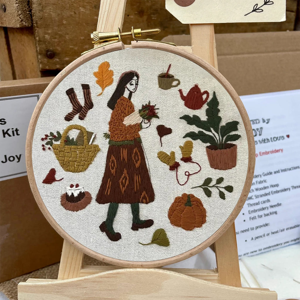 Rubbyoo Embroidery Kit- Autumn Vibes | Diy Kit For Beginners  Cozy Crafts - image 5