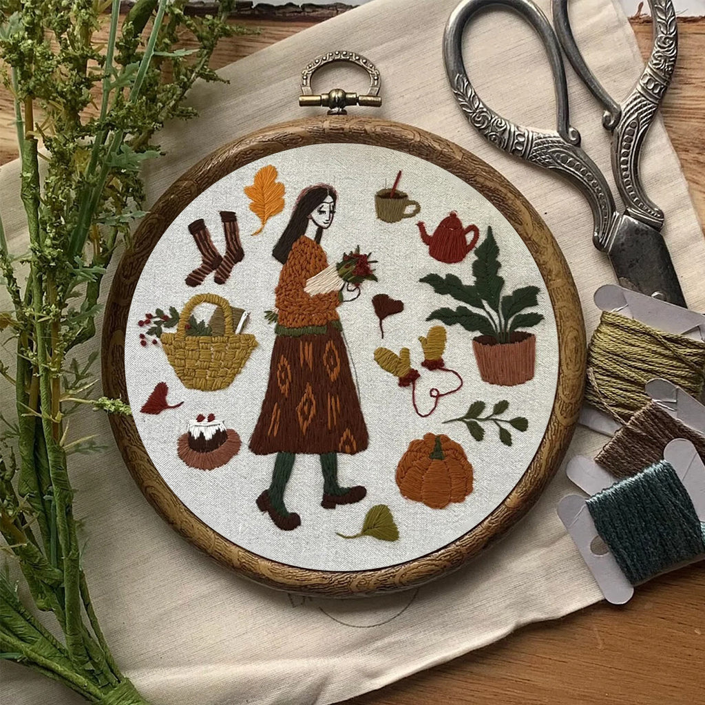 Rubbyoo Embroidery Kit- Autumn Vibes | Diy Kit For Beginners  Cozy Crafts - image 7