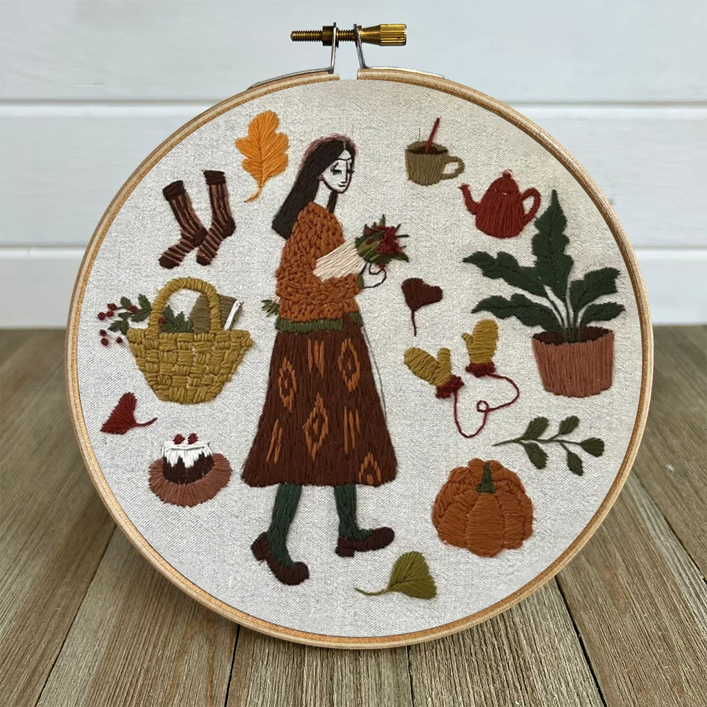 Rubbyoo Embroidery Kit- Autumn Vibes | Diy Kit For Beginners  Cozy Crafts - image 4