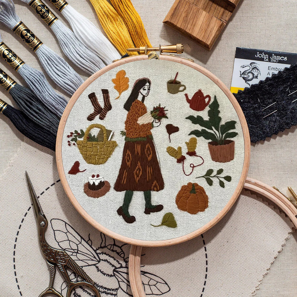 Rubbyoo Embroidery Kit- Autumn Vibes | Diy Kit For Beginners  Cozy Crafts - image 8