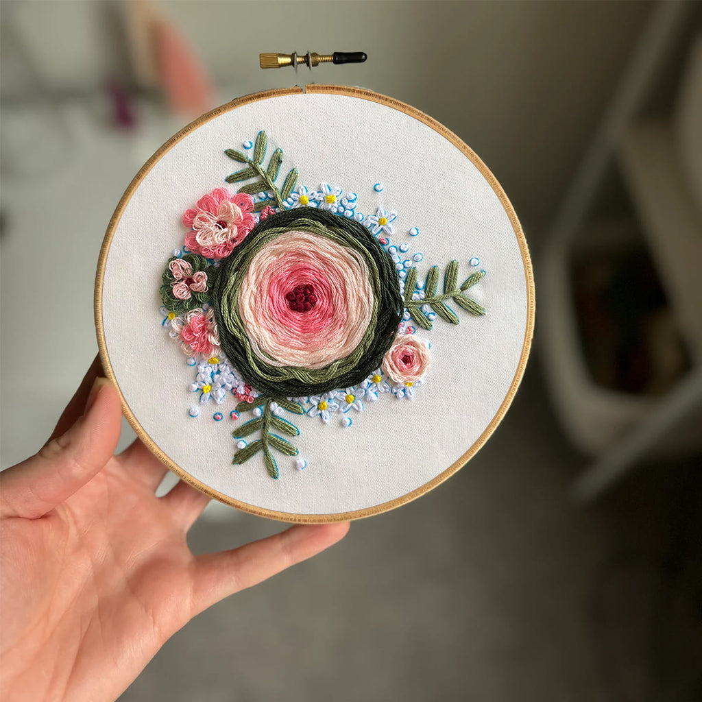 Rubbyoo Embroidery Kit-  Woven Rose Starter Kit For Craft Lover - image 1