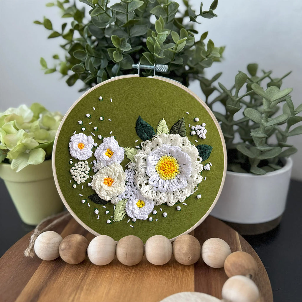 Rubbyoo Embroidery Kit-  Daisy Starter Kit For Craft Lover - image 2