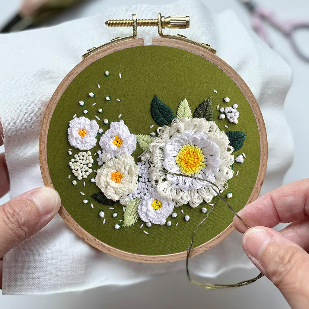 Rubbyoo Embroidery Kit-  Daisy Starter Kit For Craft Lover - image 3